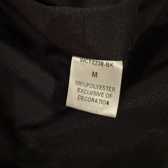 THML Black Blouse with Tassel Accents - Picture 4 of 6